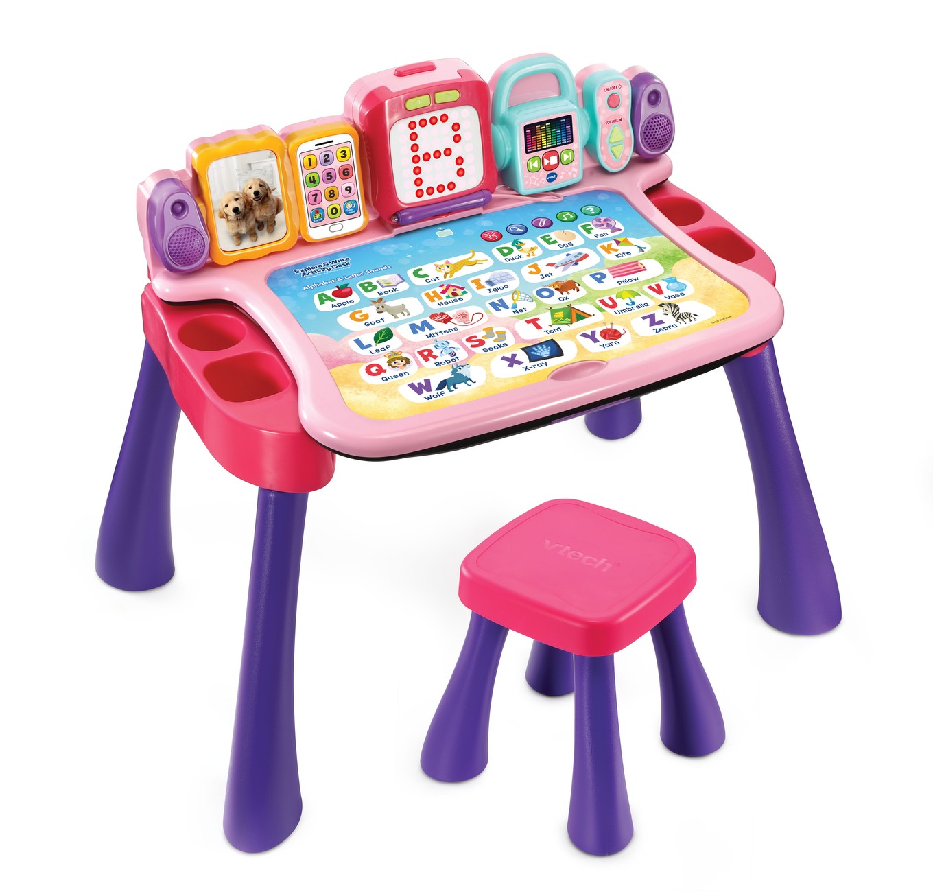vtech learning activity table pink