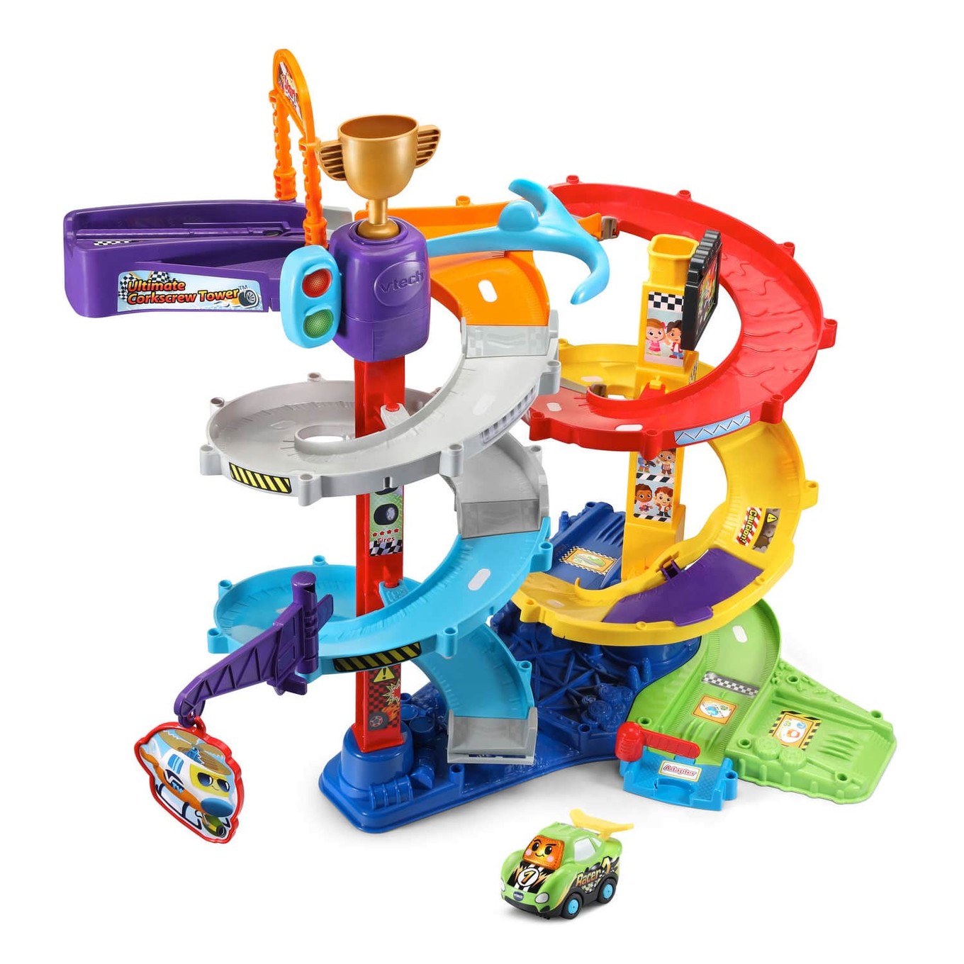 VTech - Tut Tut Bolides, Méga Circuit Spirales 2 en 1 avec Voiture