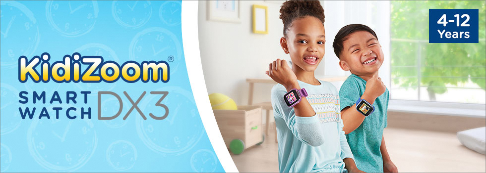 KidiZoom Smartwatch DX3 for kids ages 4 years and older.