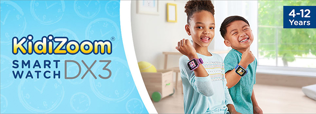 KidiZoom Smartwatch DX3 for kids ages 4 years and older.