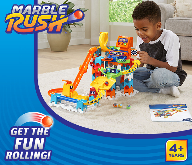 Get the fun rolling with the STEAM Accredited Marble Rush Raceway Set for ages 4 and up.