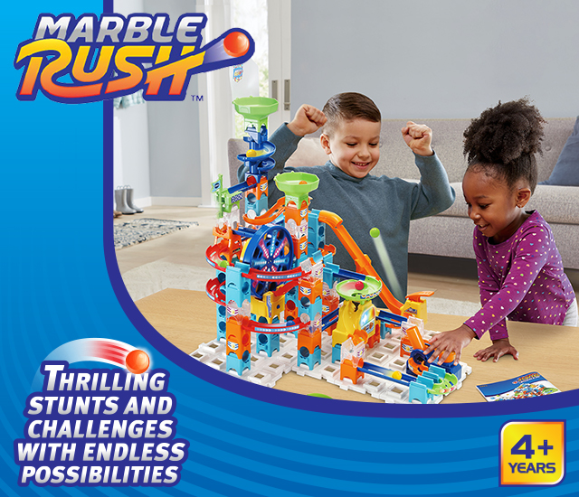 Build thrilling stunts and challenges with endless possibilities for kids ages 4 years and older.