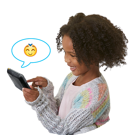 Send texts, voice messages, photos, drawings and animated stickers over Wi-Fi to a parent-approved contact list from iOS<sup>®</sup> and Android<sup>™</sup> devices using our free KidiConnect<sup>™</sup> app.